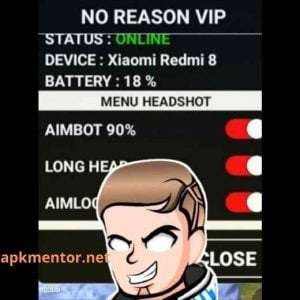 No Reason VIP Injector APK Download Free Fire Cheat App