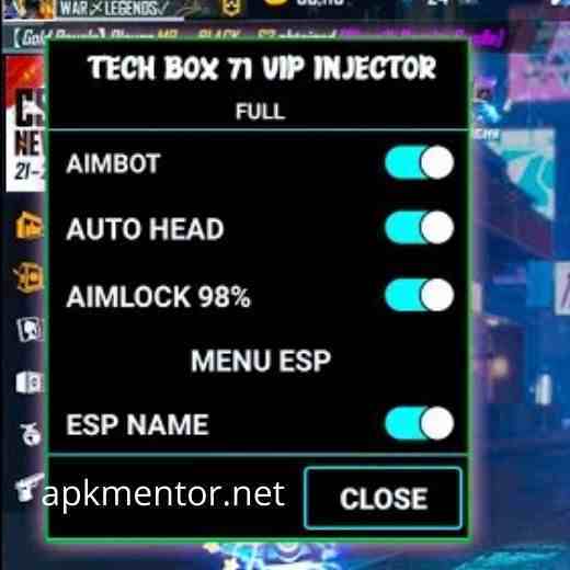 Tech Box 71 VIP Injector Download OB42 Free Fire APK